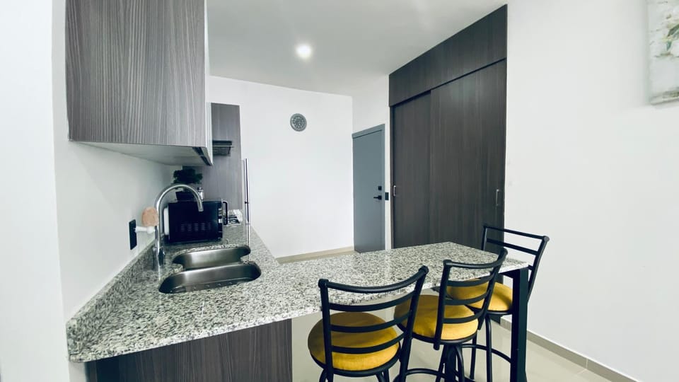 Kitchen or kitchenette, dishwasher