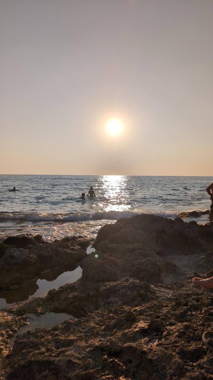 Day, Natural landscape, Beach, Beach, Sea view, Sunset