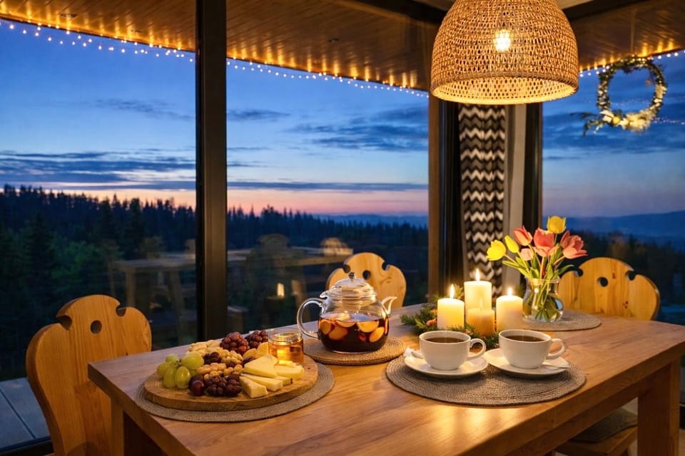 Natural landscape, Food and drinks, Dining area