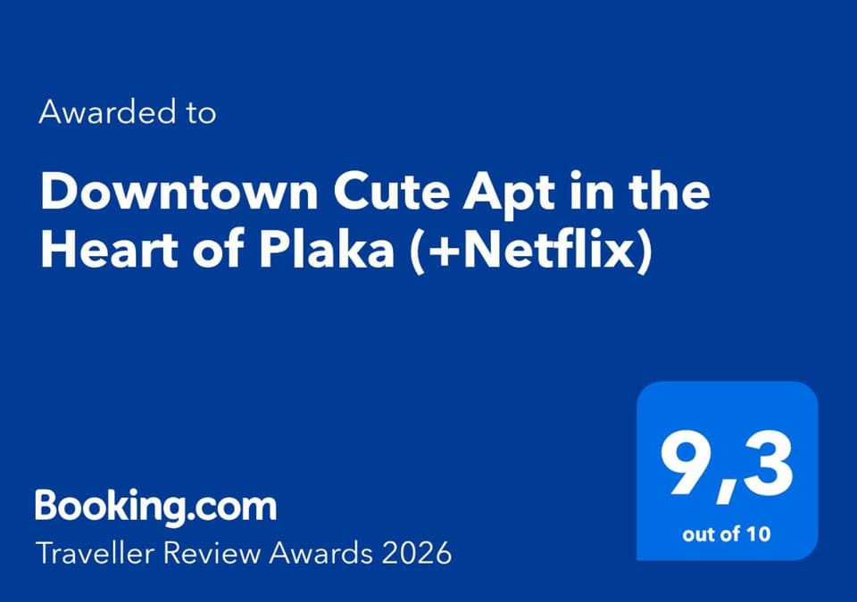 Downtown Cute Apt in the Heart of Plaka (+Netflix) Apartment in Plaka