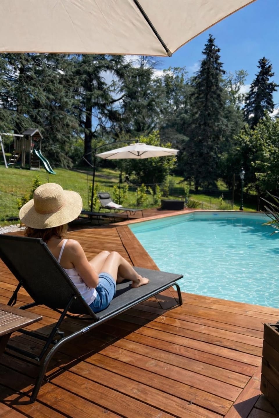 Natural landscape, Swimming pool, sunbed
