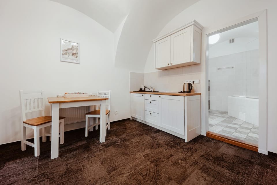 Kitchen or kitchenette, Dining area, stove