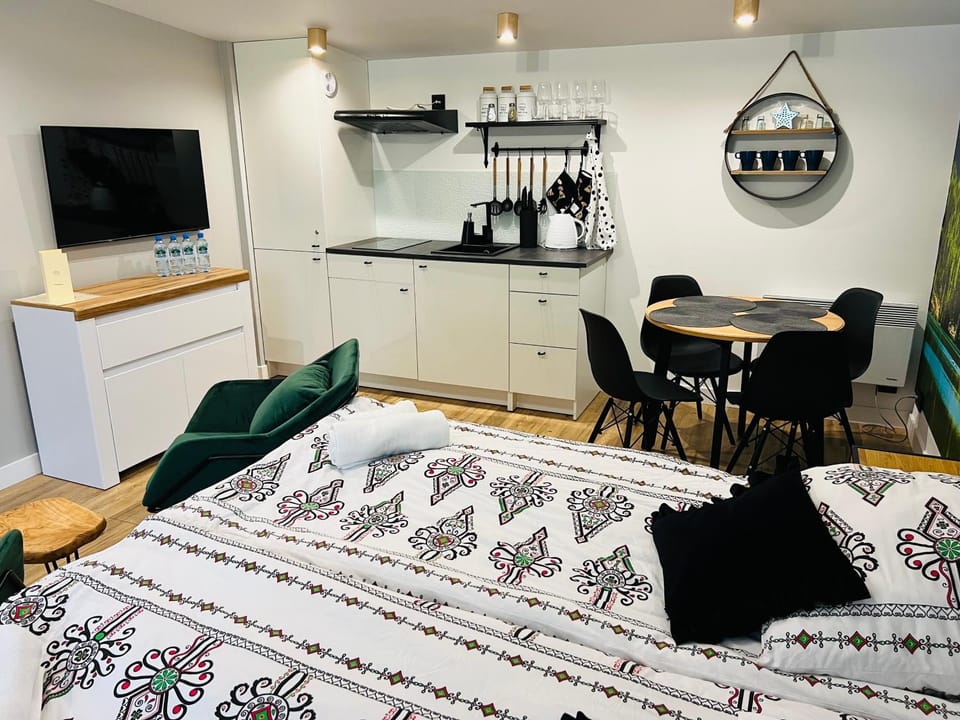 Bed, TV and multimedia, Kitchen or kitchenette, Living room, Bedroom