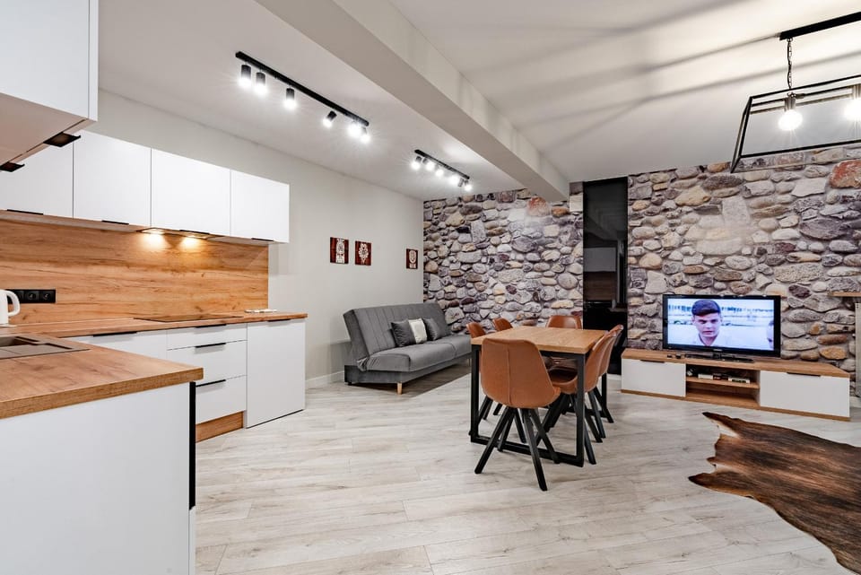 Living room, kitchen