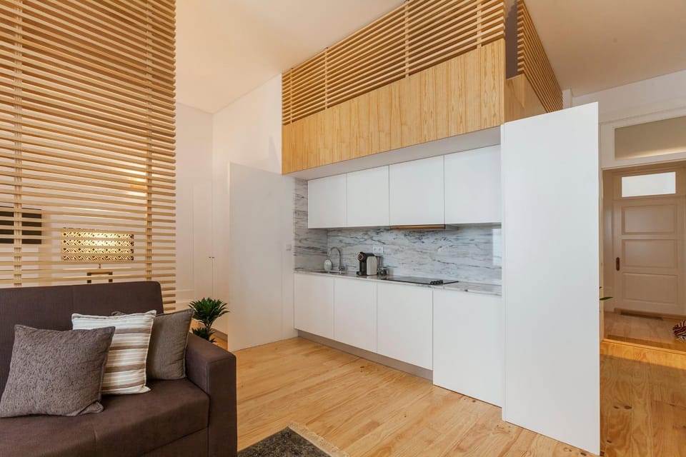 Kitchen or kitchenette, Living room