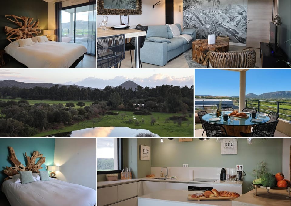 Natural landscape, Kitchen or kitchenette, Living room, Seating area, Dining area, Mountain view