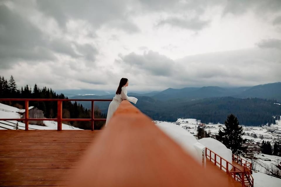 Day, Natural landscape, Winter, View (from property/room), Balcony/Terrace, Balcony/Terrace, Mountain view