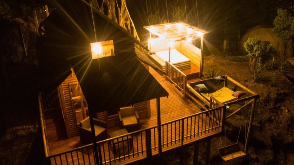 Night, View (from property/room), Balcony/Terrace