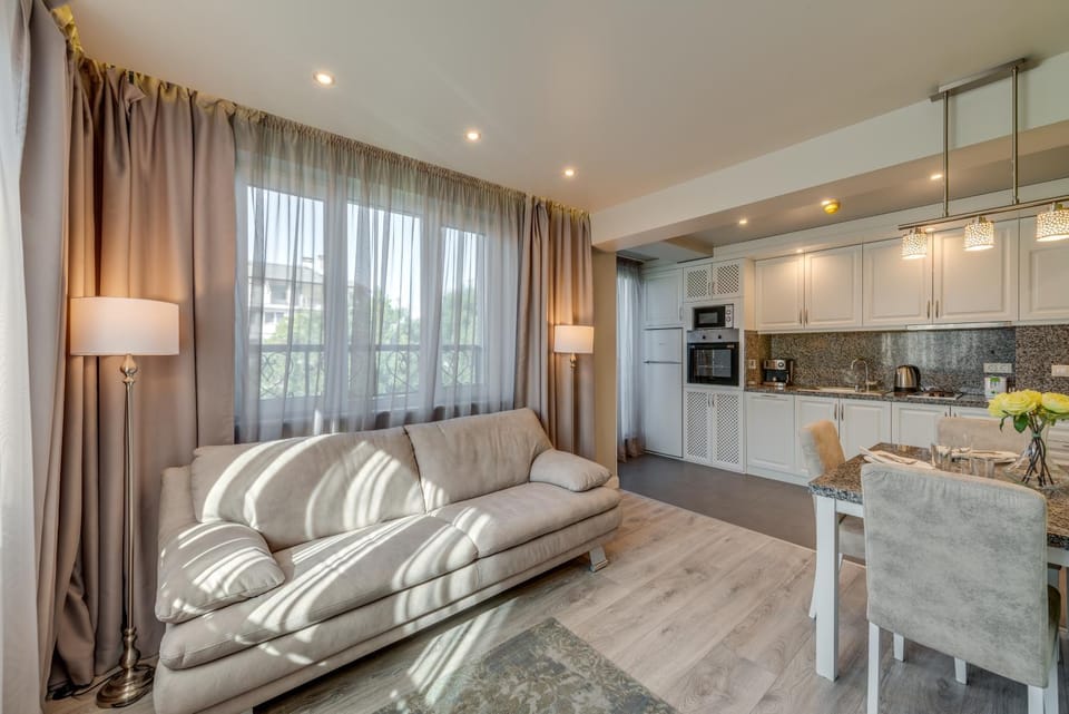 Kitchen or kitchenette, Living room, Seating area, Dining area, oven, stove