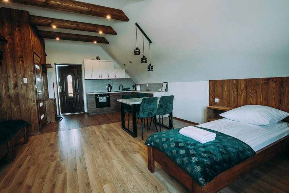 Bed, Kitchen or kitchenette, Living room, Photo of the whole room, Seating area, Bedroom
