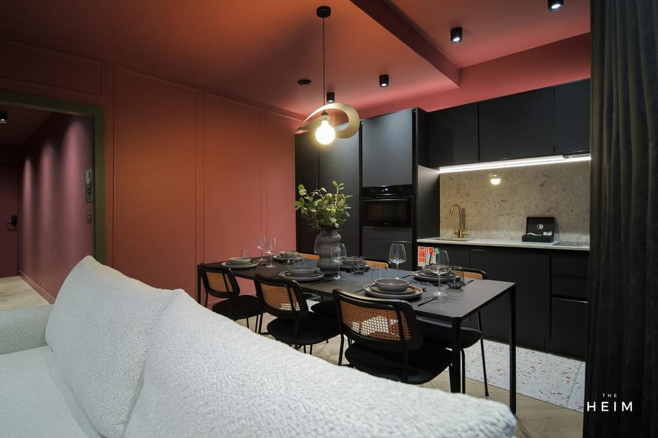 Kitchen or kitchenette, Living room, Dining area