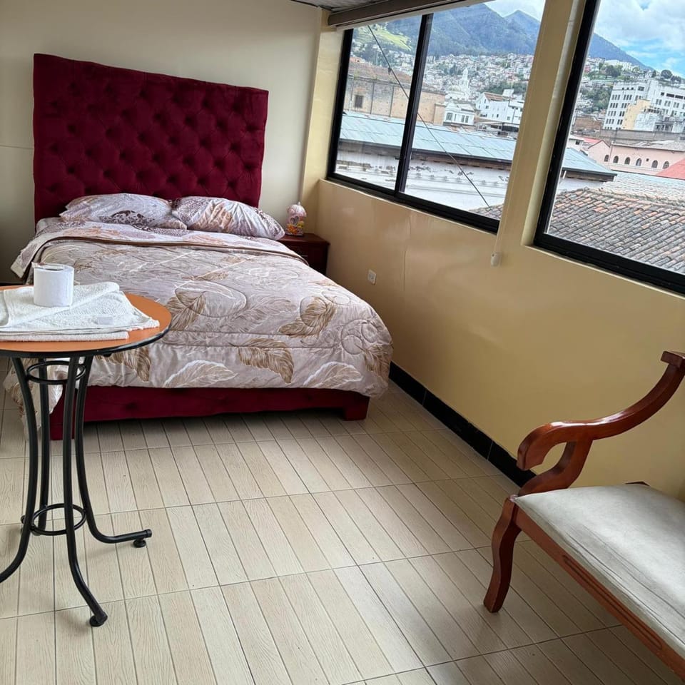 Bed, Natural landscape, View (from property/room), Bedroom