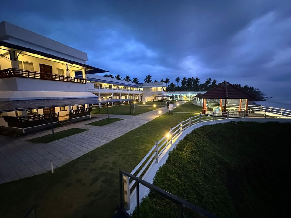 Property building, Night, Sea view