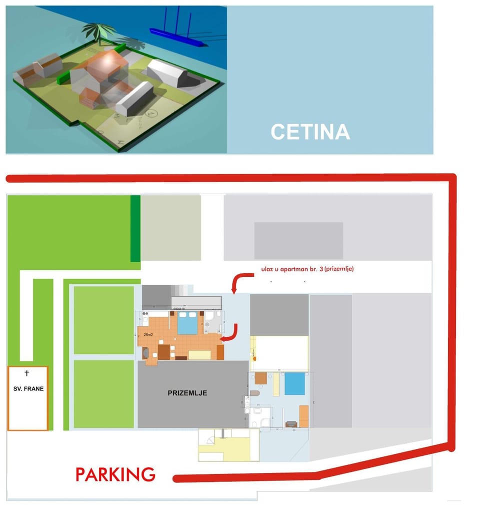 Bird's eye view, Floor plan