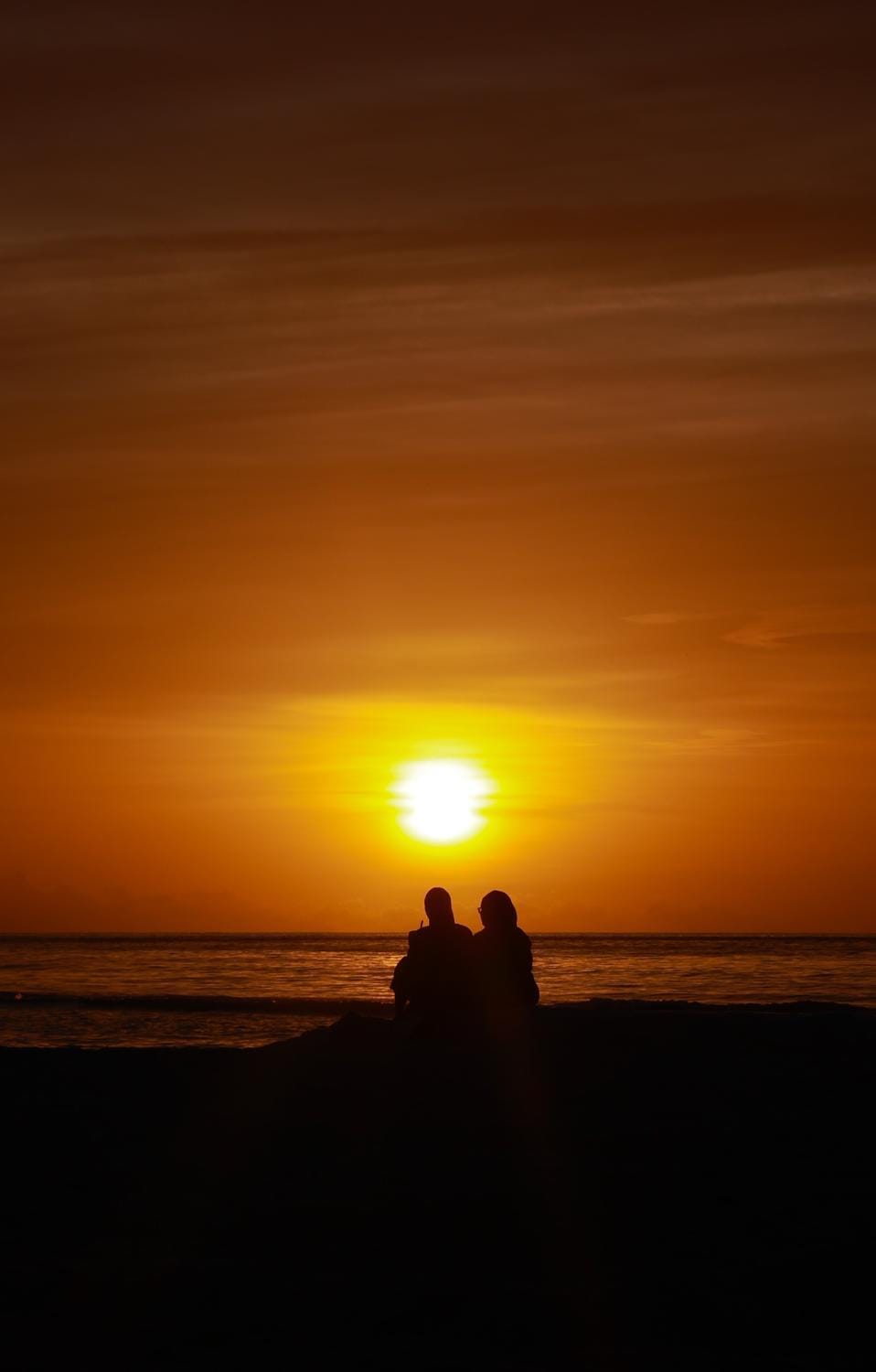 People, Natural landscape, Sunset