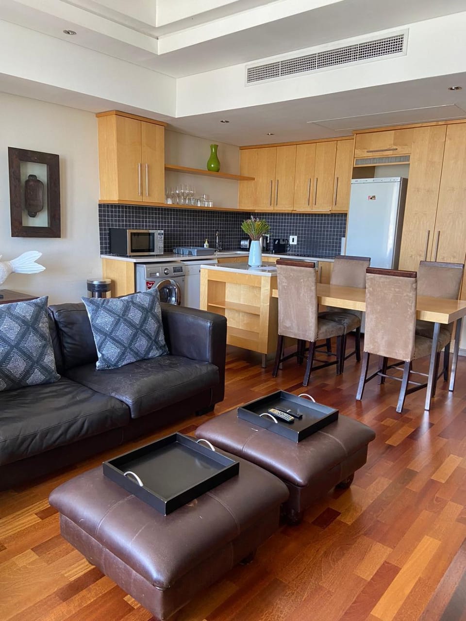 Living room, kitchen