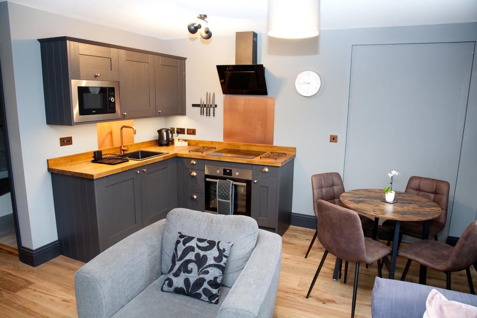 Kitchen or kitchenette, Living room, Dining area