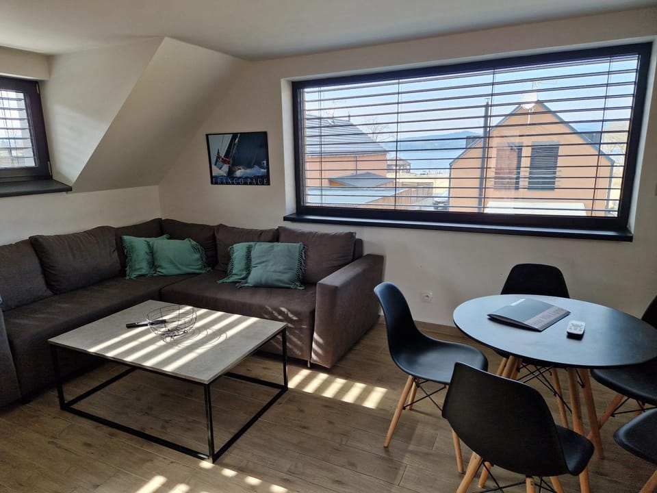 Living room, Seating area, Lake view
