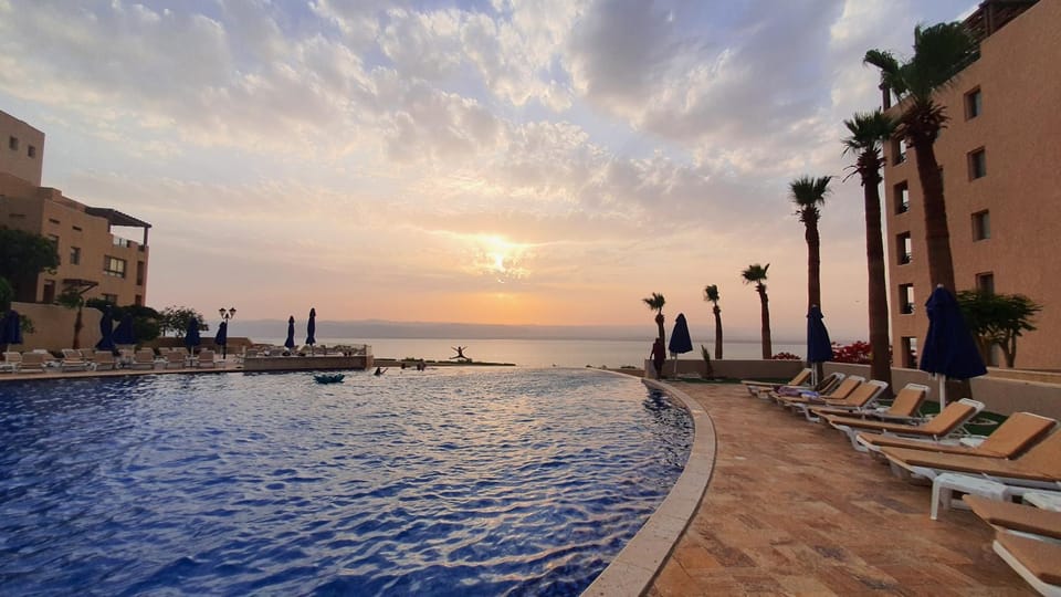 Swimming pool, Sunset