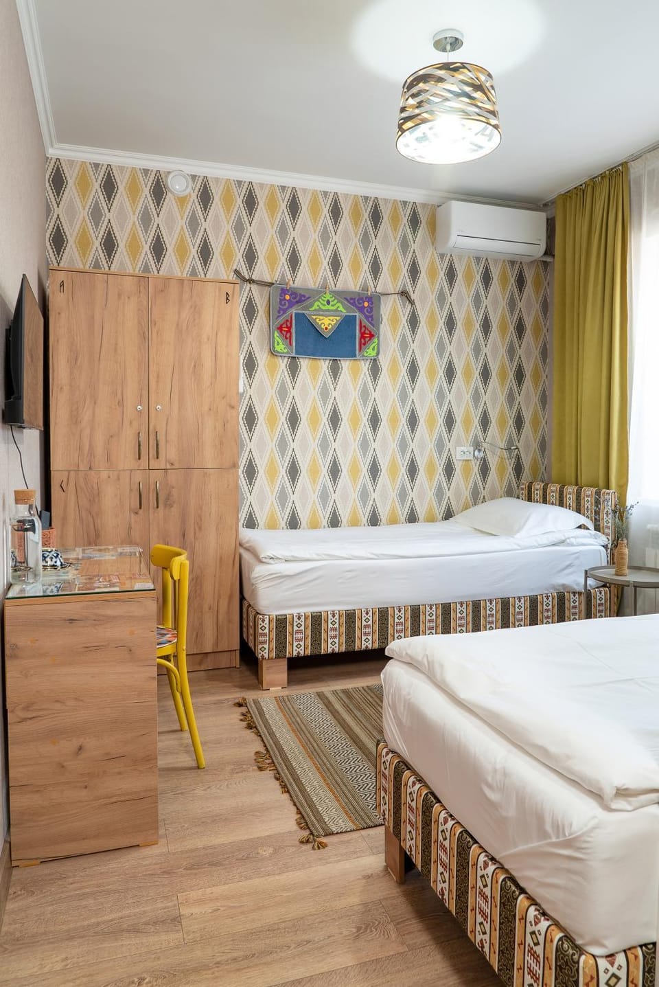 Bed, Photo of the whole room, Bedroom, towels, wardrobe