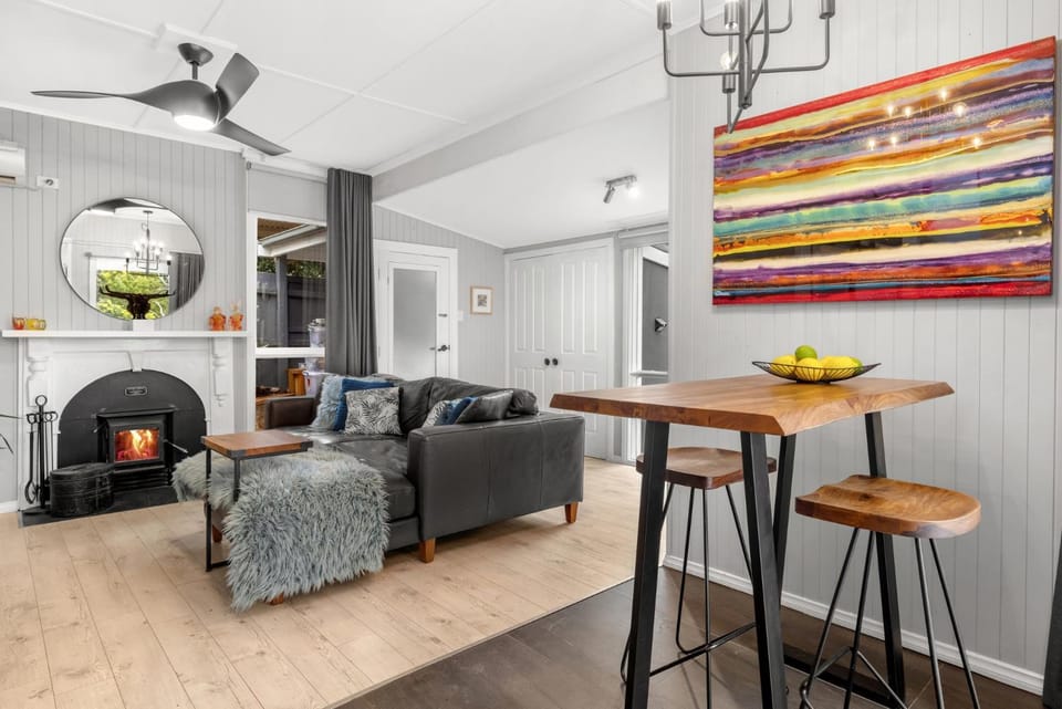 Living room, Dining area, flat iron