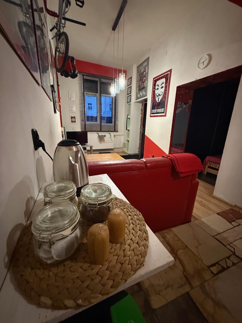 studio red and white Apartment in Masovian Voivodeship