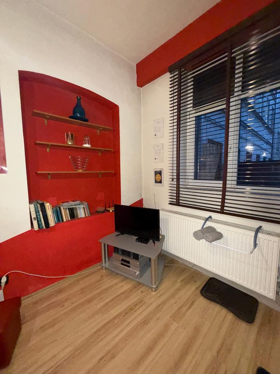 studio red and white Apartment in Masovian Voivodeship