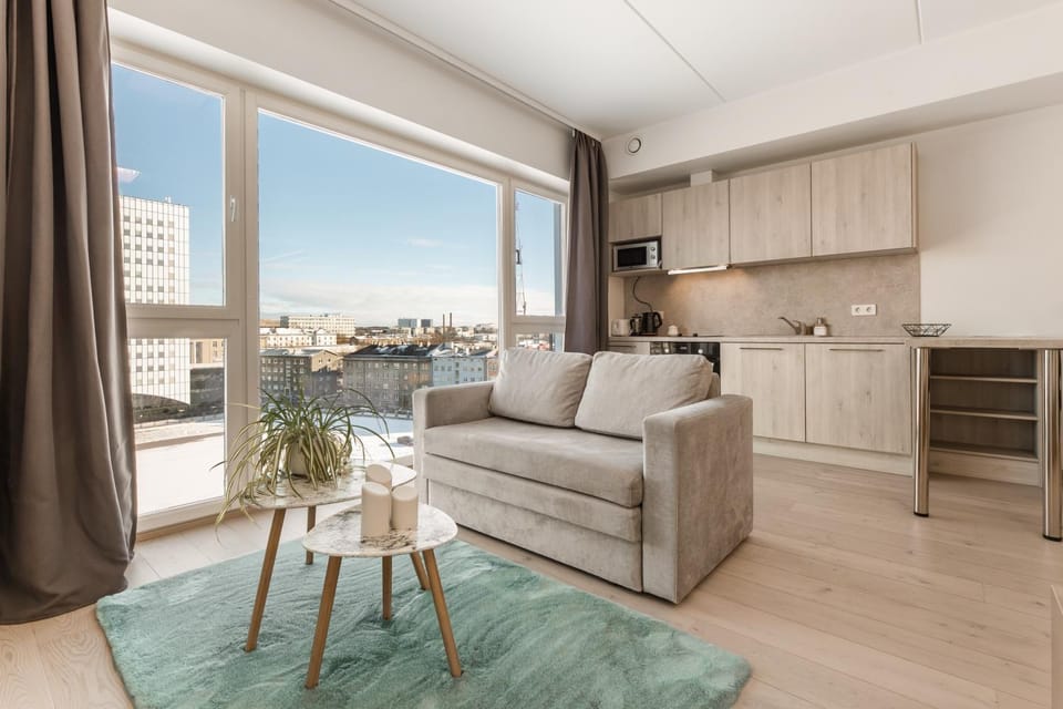View (from property/room), Kitchen or kitchenette, Living room