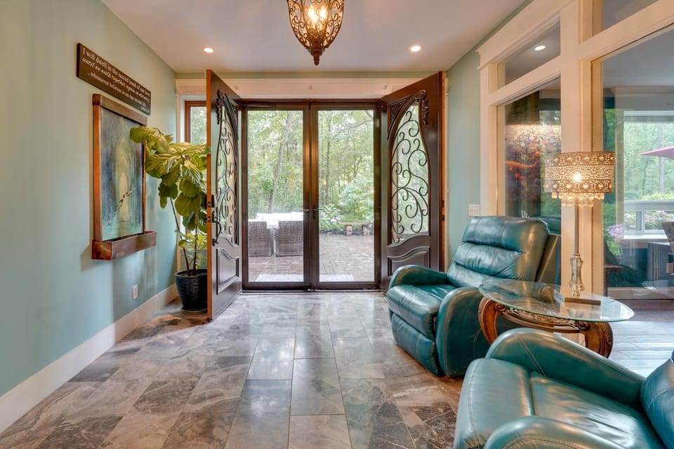 Family Home Swim Spa, Patios, Grill and Fire Pit House in Ohio