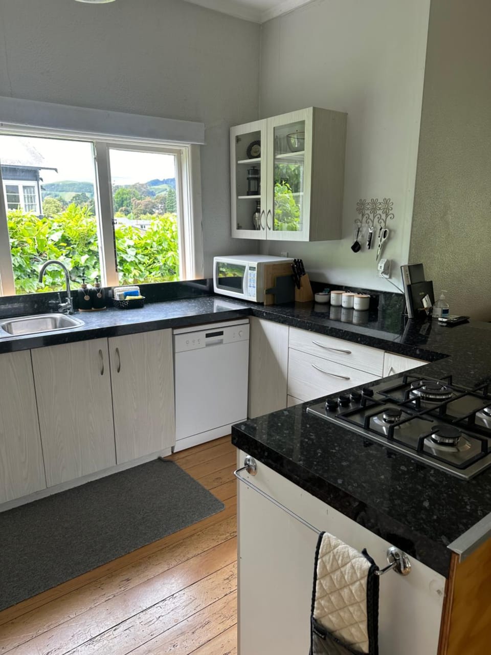 Kitchen or kitchenette, microwave, pet friendly, stove, toaster