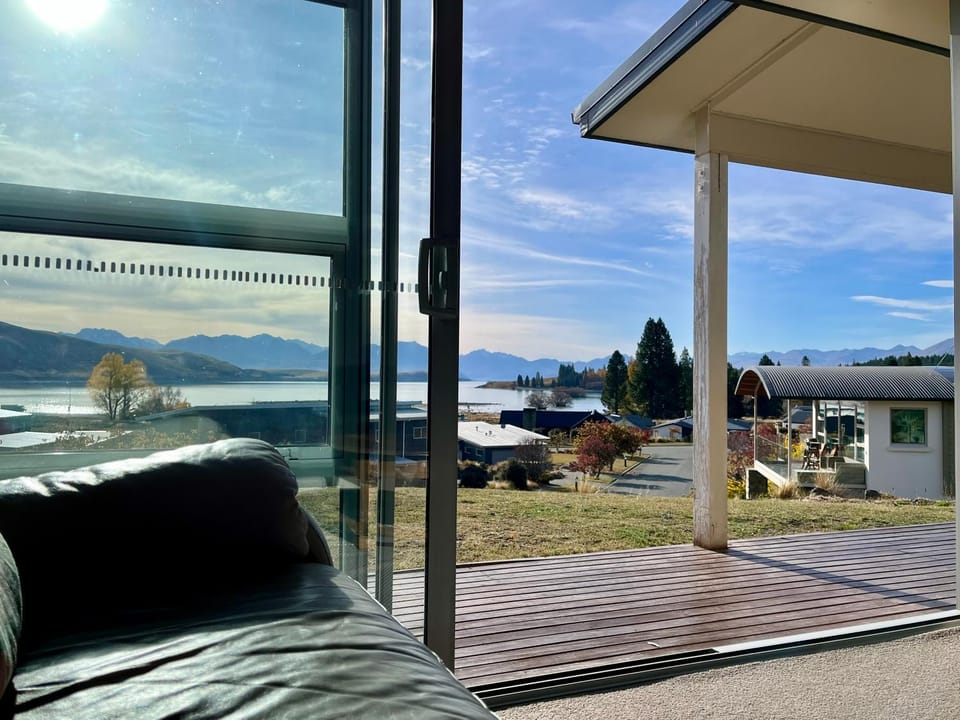 Patio, Seating area, Lake view, Mountain view