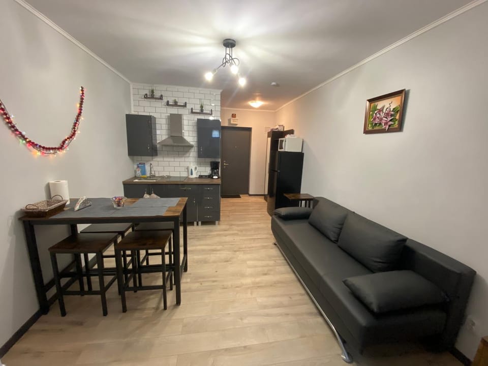 Kitchen or kitchenette, Living room, Dining area
