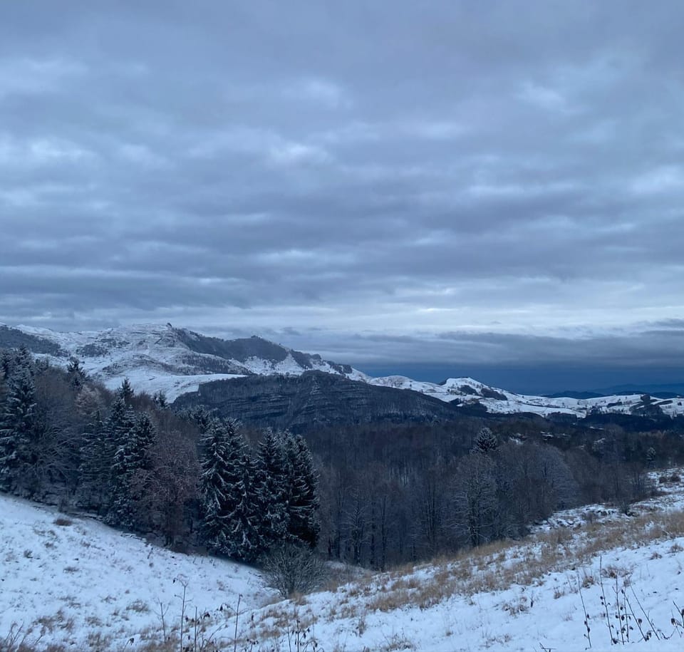 Natural landscape, Winter, Mountain view