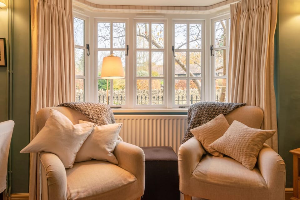 Living room, Seating area, Quiet street view