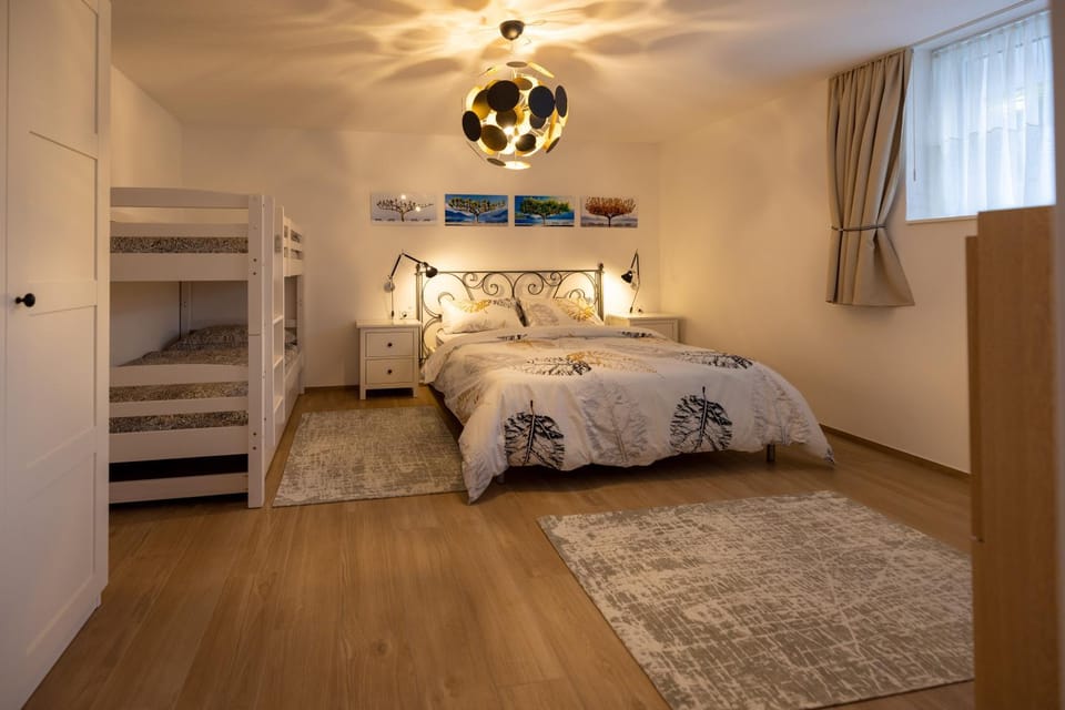 Photo of the whole room, bunk bed