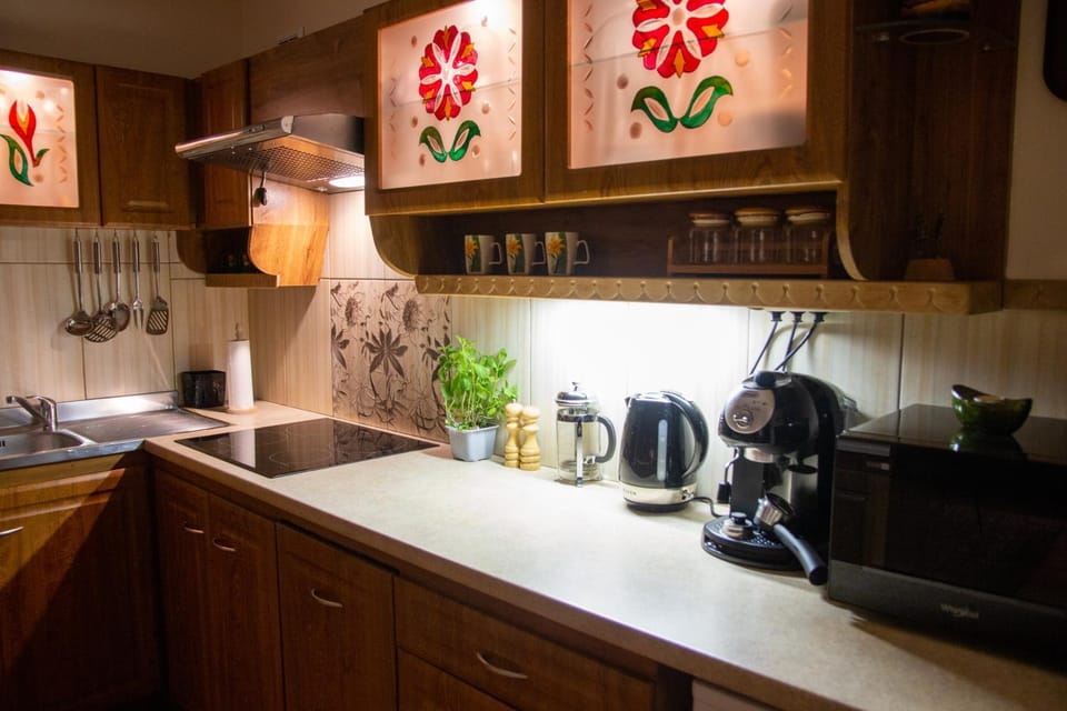 Coffee/tea facilities, Kitchen or kitchenette, stove