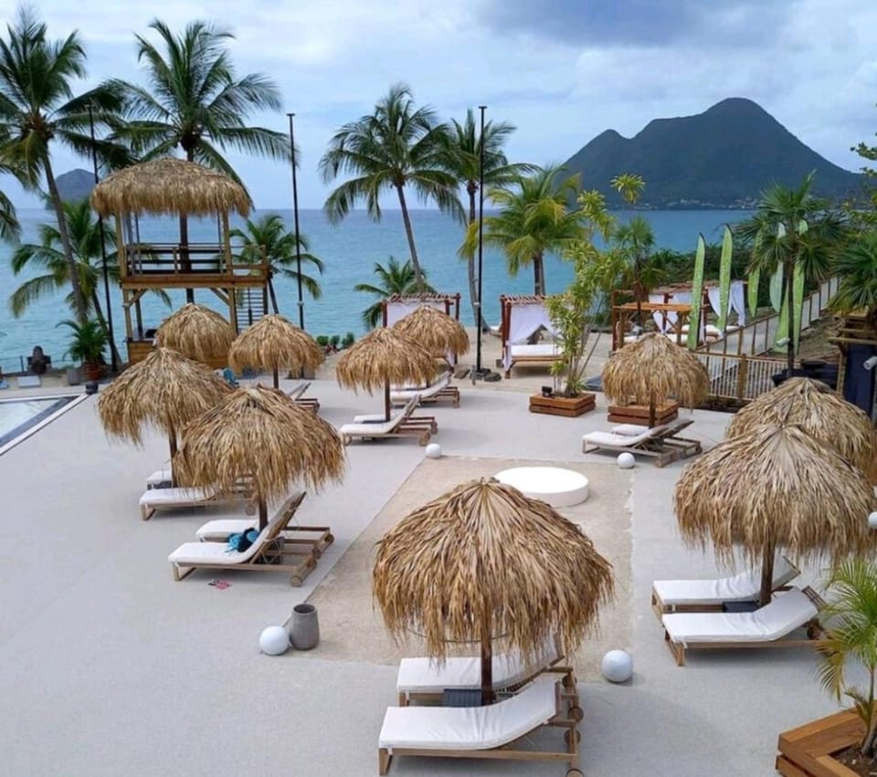 Aqua park, Pool view, Sea view, sunbed