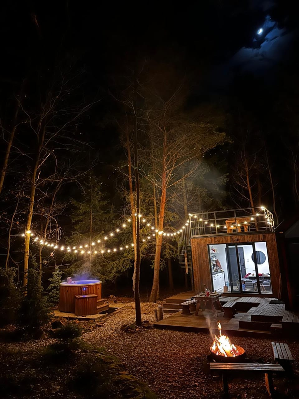 Night, Natural landscape, BBQ facilities