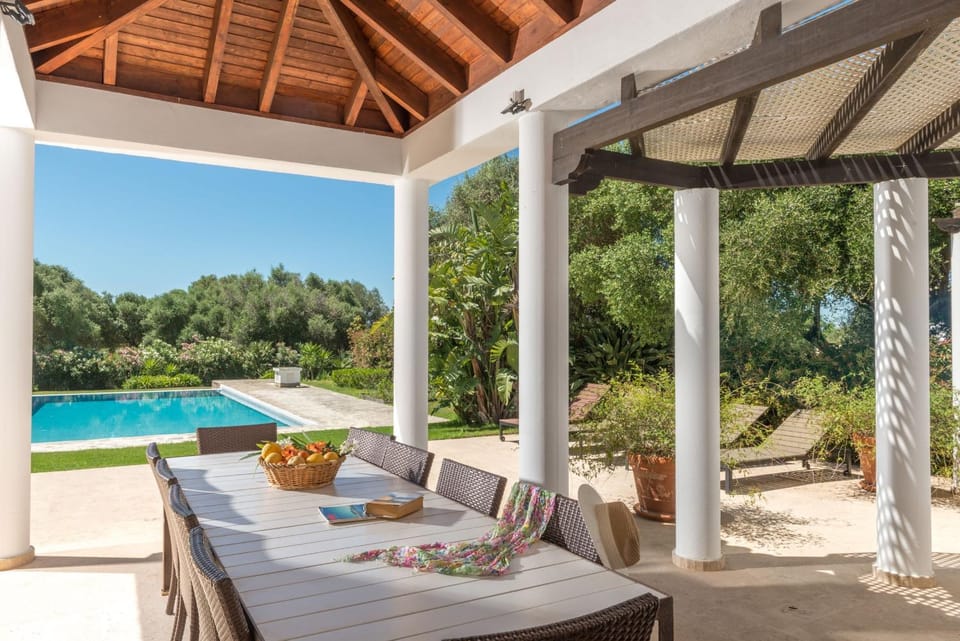 Property building, Living room, Swimming pool