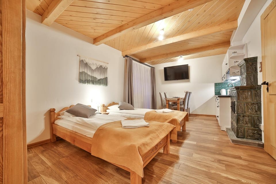 Bed, TV and multimedia, Kitchen or kitchenette, Photo of the whole room, Bedroom