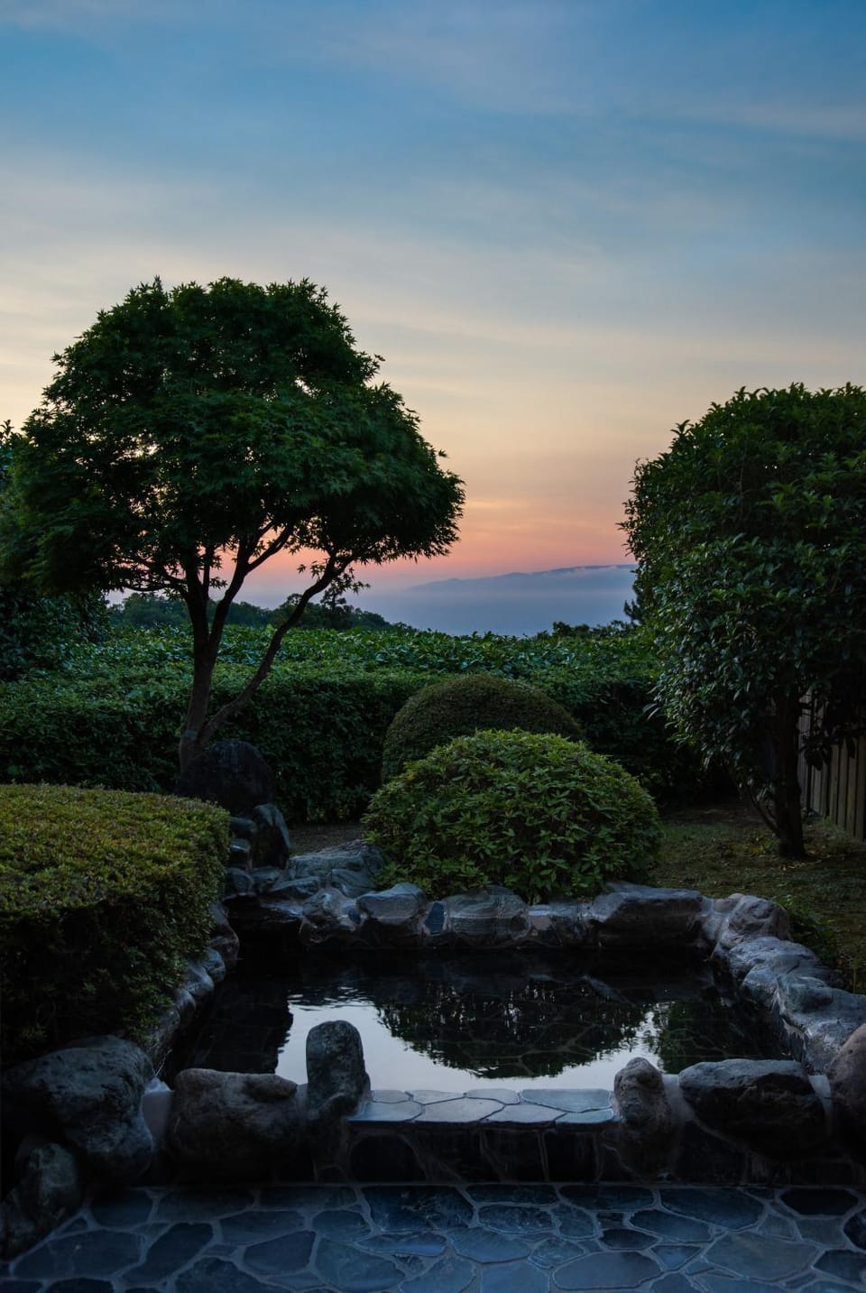 Natural landscape, Hot Spring Bath, Sunrise