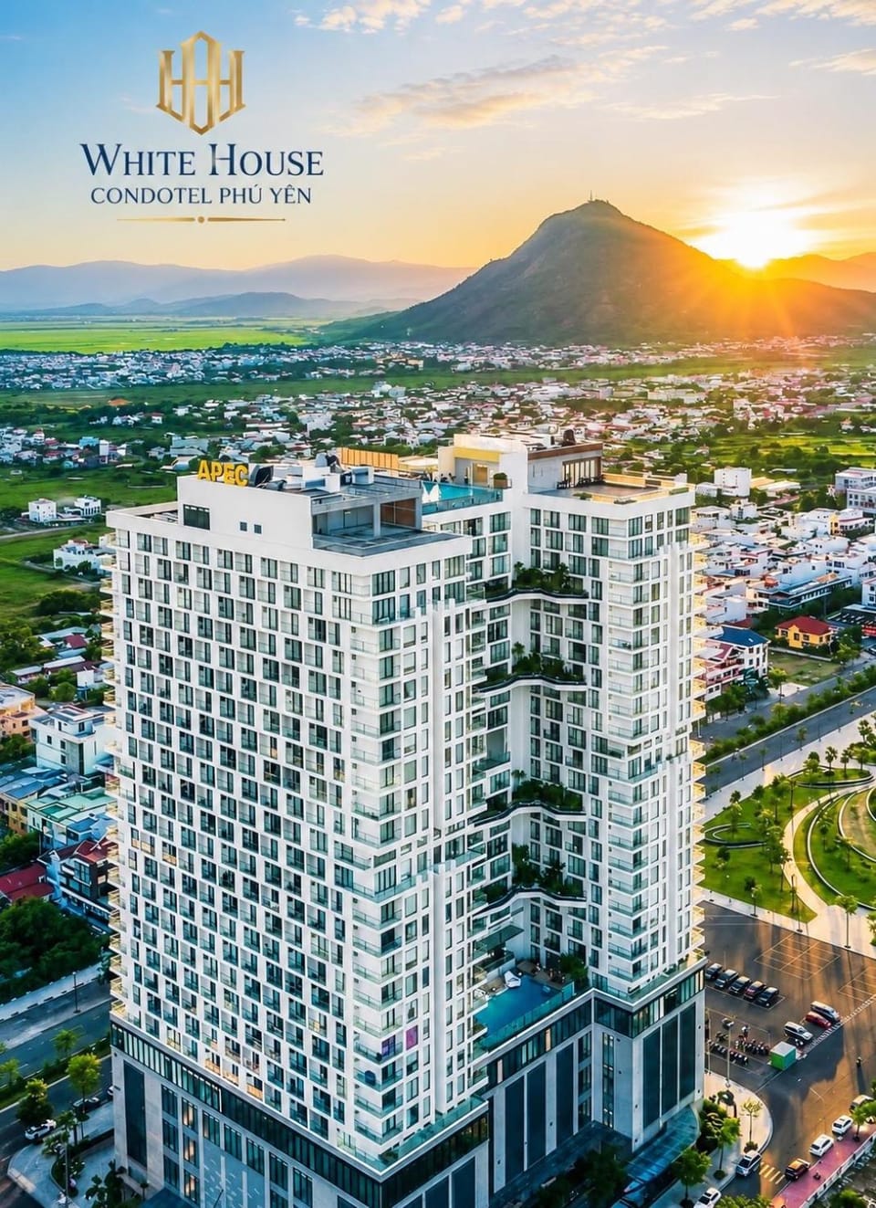 Property building, Nearby landmark, Day, Neighbourhood, Natural landscape, Bird's eye view, City view, Mountain view, Street view, Location, Sunrise, Sunset, Parking