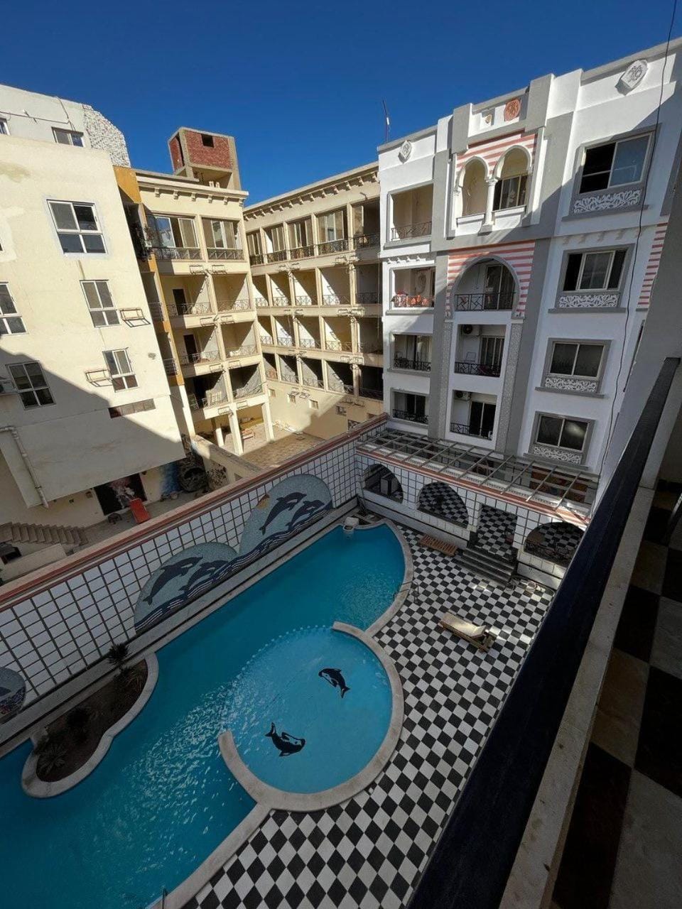 Studio pool view next to the Marina,Sheraton Plaza 320 Apartment in Hurghada