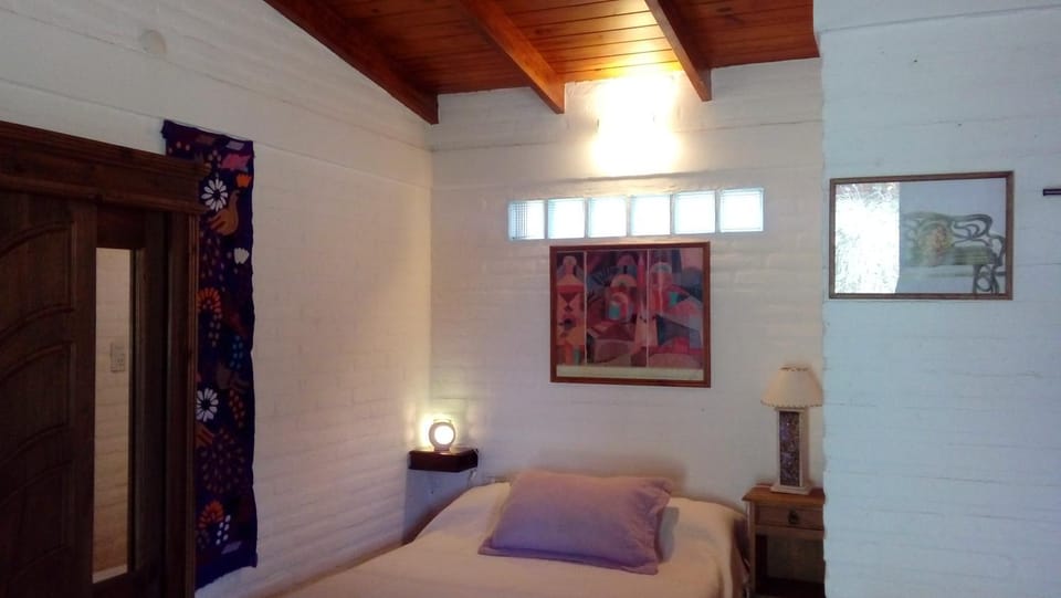 Bed, wardrobe