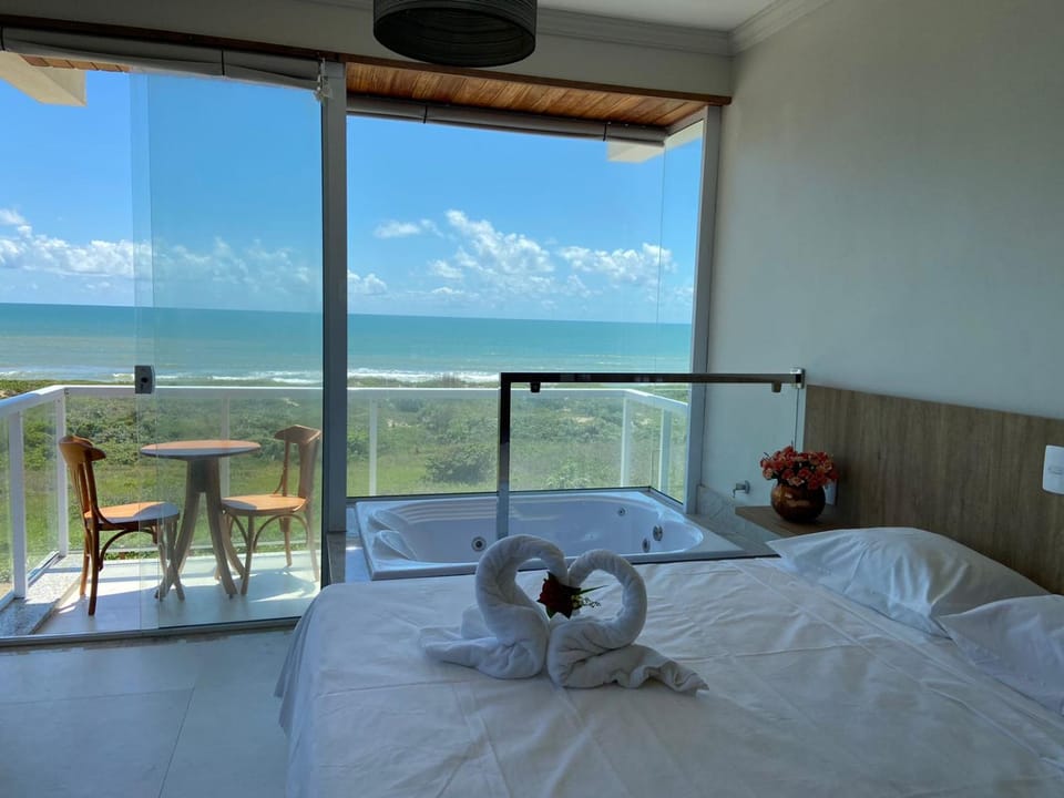 Bed, Natural landscape, Balcony/Terrace, Bedroom, Sea view