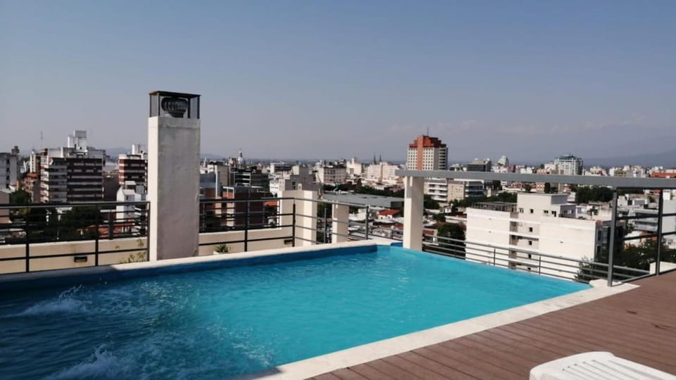 Property building, Day, View (from property/room), Balcony/Terrace, City view, Pool view, Swimming pool