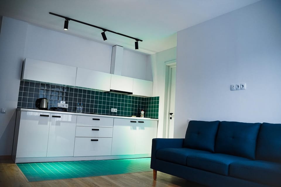 Kitchen or kitchenette, Living room, Seating area, stove
