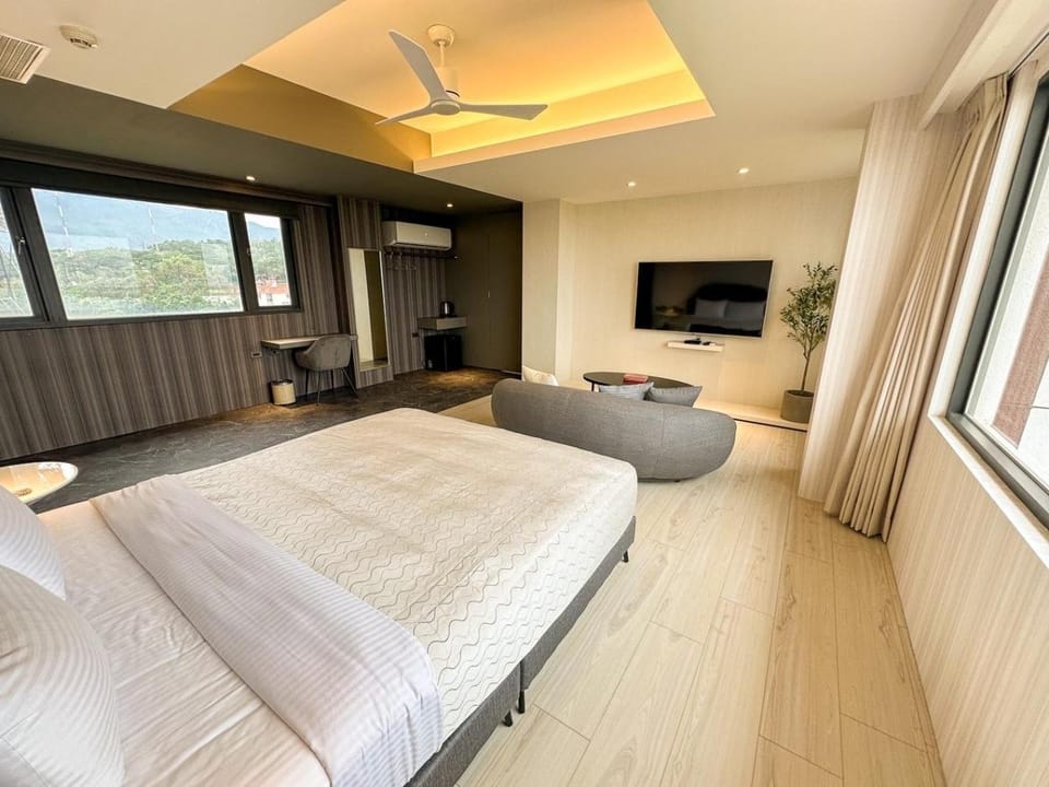 Bed, TV and multimedia, Living room, Photo of the whole room, Bedroom