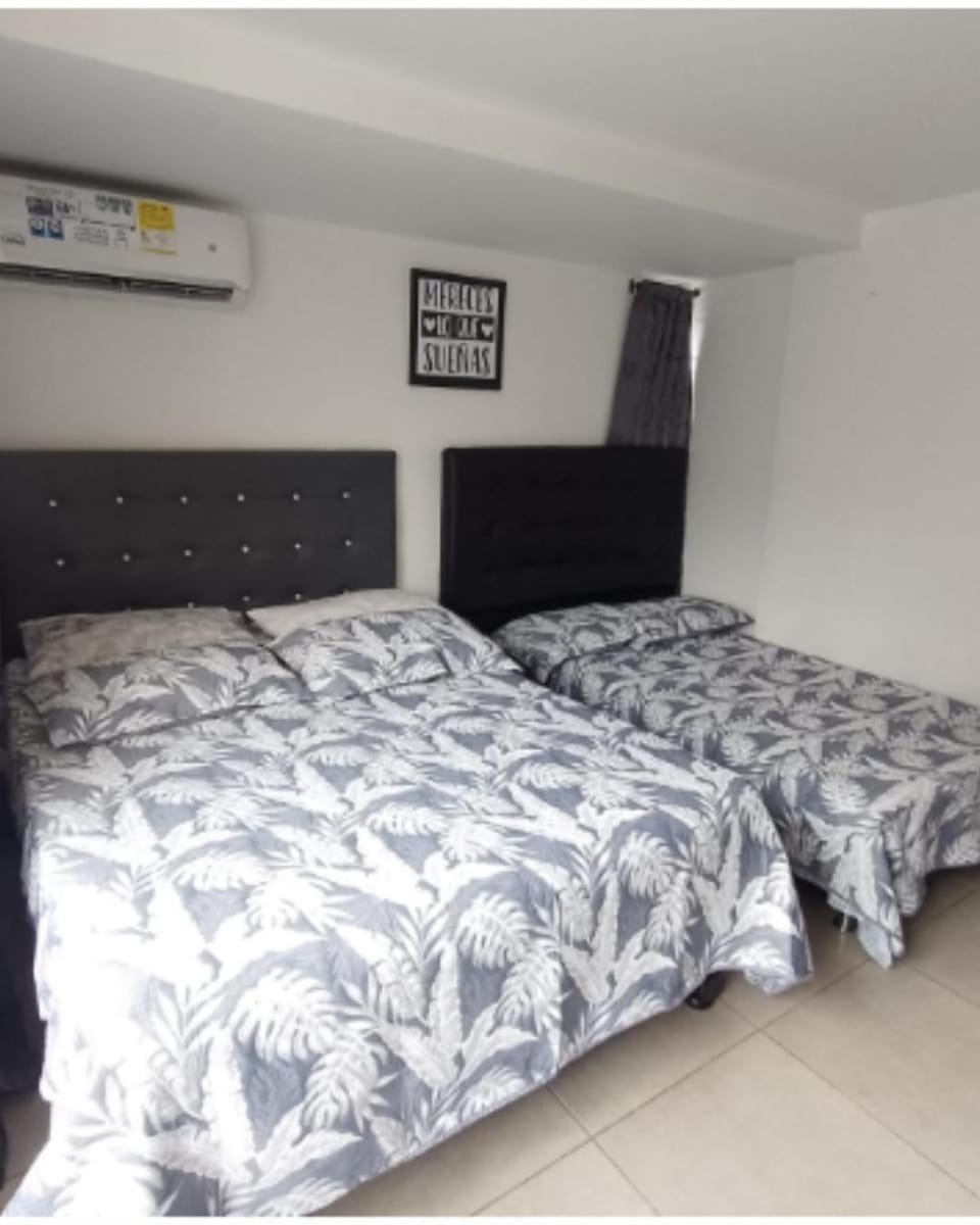 Bed, air conditioner