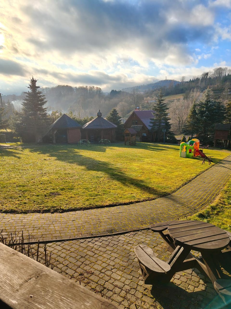 Spring, Day, Natural landscape, Children play ground, Garden view